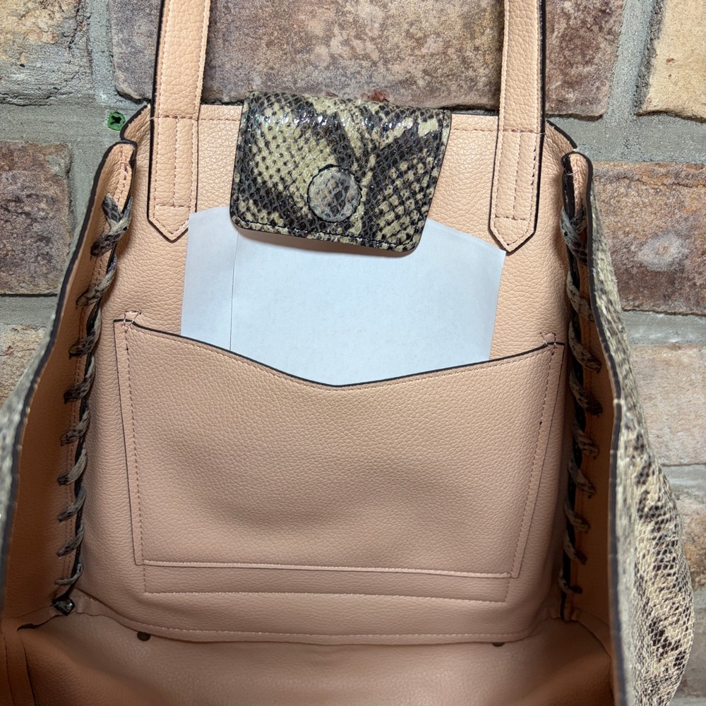 Aimee Kestenberg Leather Python Textured Tote Bag - image 6